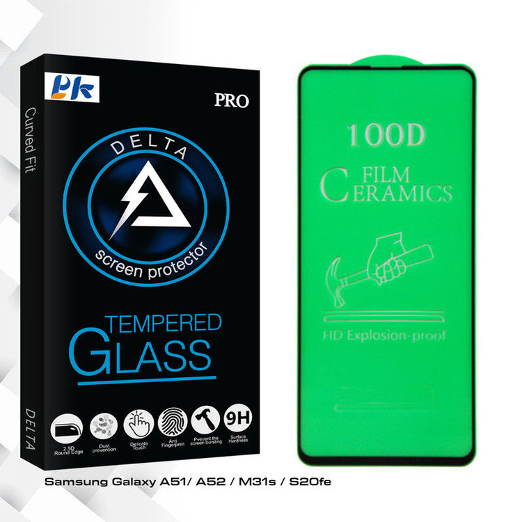 محافظ صفحه نمایش سرامیکی پی کی مدل Delta Glass مناسب برای گوشی موبایل سامسونگ Galaxy A51/ A52 / M31s / S20fe