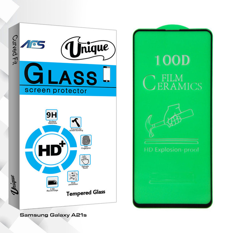 محافظ صفحه نمایش سرامیکی ای اف اس مدل Unique Glass مناسب برای گوشی موبایل سامسونگ Galaxy A21s