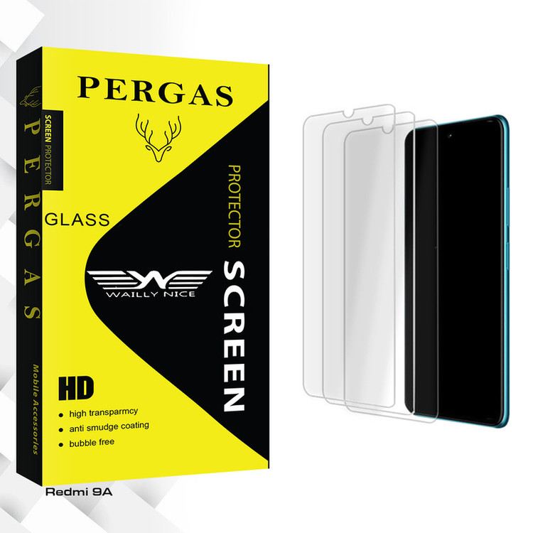 محافظ صفحه نمایش شیشه ای وایلی نایس مدل Pergas Glass MIX3 مناسب برای گوشی موبایل شیائومی Redmi 9A بسته سه عددی