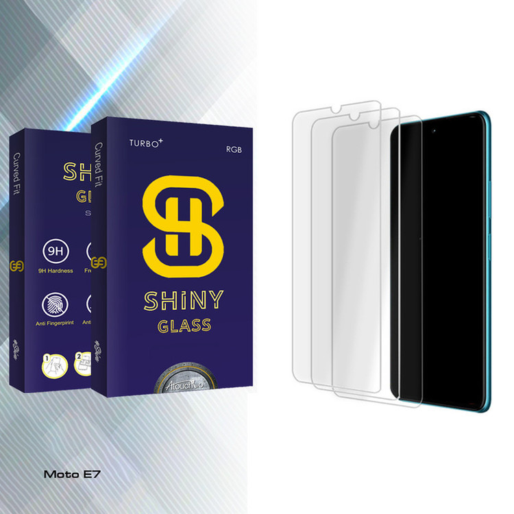محافظ صفحه نمایش شیشه ای آتوچبو مدل Shiny Glass MIX3 مناسب برای گوشی موبایل موتورولا Moto E7 بسته سه عددی