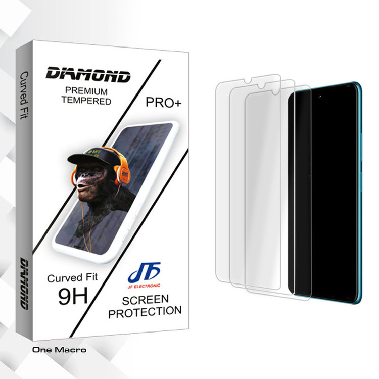 محافظ صفحه نمایش شیشه ای جی اف مدل Diamond Glass MIX3 مناسب برای گوشی موبایل موتورولا One Macro بسته سه عددی