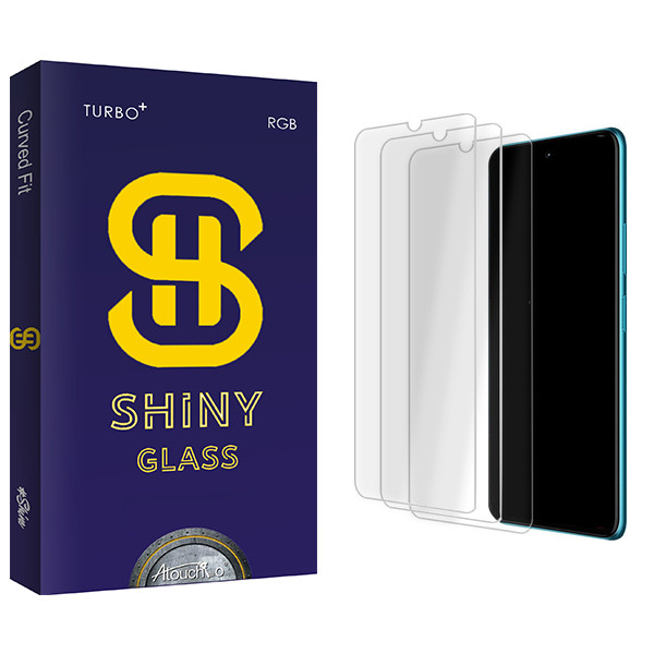 محافظ صفحه نمایش شیشه ای آتوچبو مدل Shiny Glass MIX3 مناسب برای گوشی موبایل موتورولا Moto E6 Plus بسته سه عددی