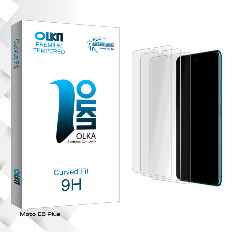 محافظ صفحه نمایش شیشه ای کولینگ مدل Olka Glass MIX3 مناسب برای گوشی موبایل موتورولا Moto E6 Plus بسته سه عددی