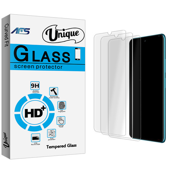 محافظ صفحه نمایش شیشه ای ای اف اس مدل Unique Glass MIX3 مناسب برای گوشی موبایل موتورولا Moto E6 Plus بسته سه عددی