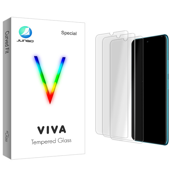 محافظ صفحه نمایش شیشه ای جانبو مدل Viva Glass MIX3 مناسب برای گوشی موبایل ریلمی C11 بسته سه عددی