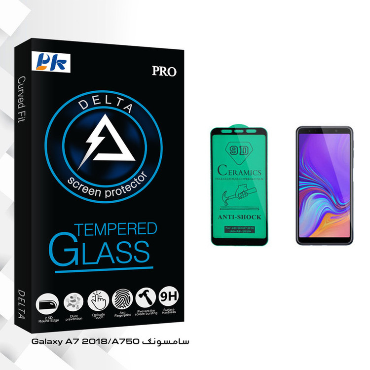 محافظ صفحه نمایش سرامیکی پی کی مدل Delta Glass مناسب برای گوشی موبایل سامسونگ Galaxy A7 2018/A750