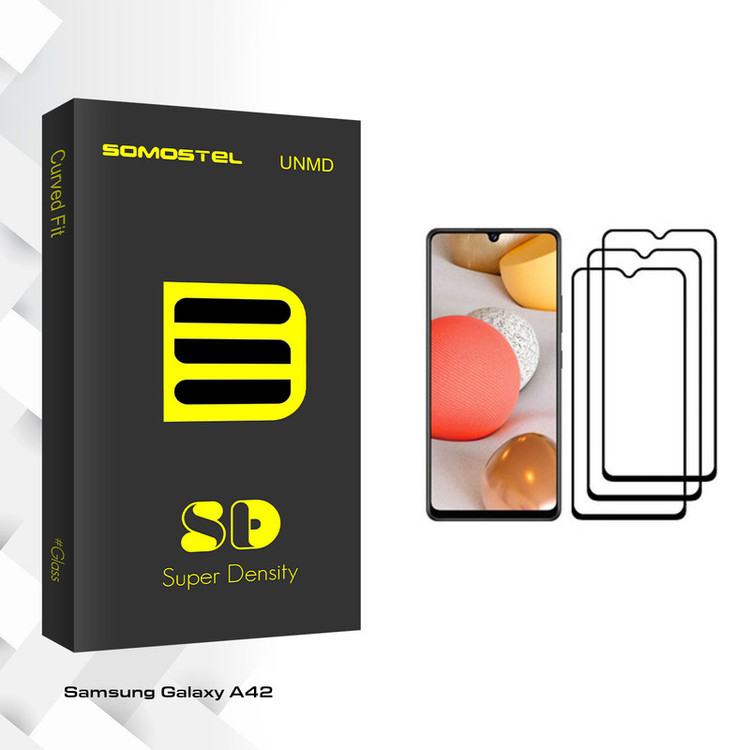 محافظ صفحه نمایش سوماستل مدل Sd Glass مناسب برای گوشی موبایل سامسونگ Galaxy A42 بسته سه عددی