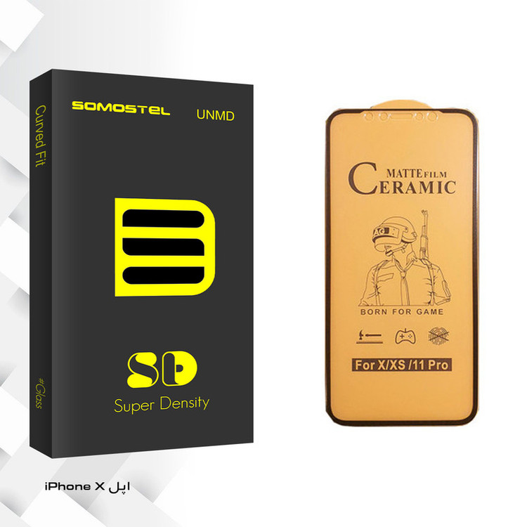 محافظ صفحه نمایش سرامیکی سوماستل مدل Sd Glass مناسب برای گوشی موبایل اپل iPhone X
