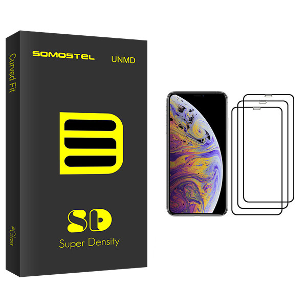 محافظ صفحه نمایش سوماستل مدل Sd Glass مناسب برای گوشی موبایل اپل iPhone XS Max بسته سه عددی