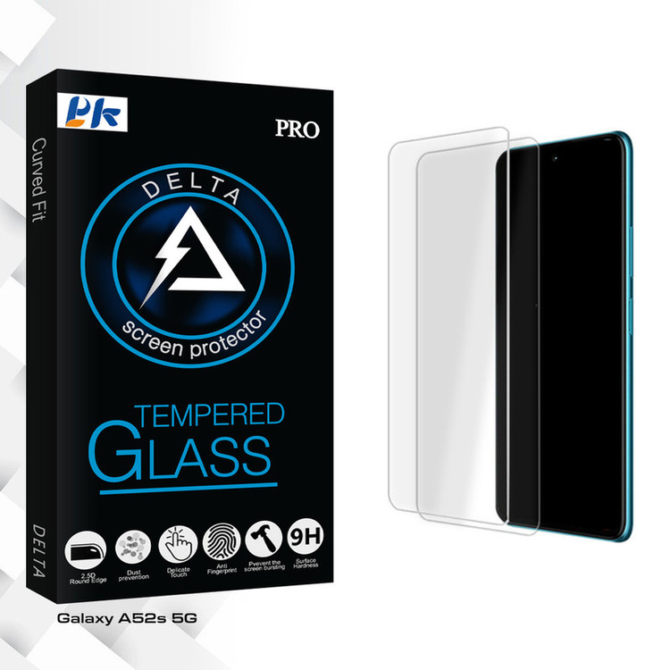 محافظ صفحه نمایش شیشه ای پی کی مدل Delta Glass مناسب برای گوشی موبایل سامسونگ Galaxy A52s 5G بسته دو عددی