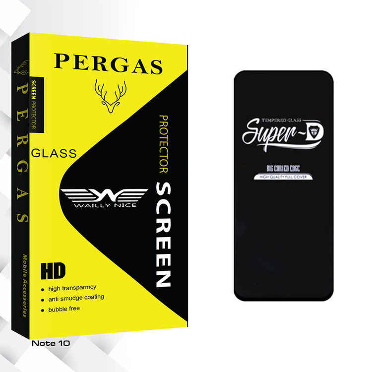 محافظ صفحه نمایش شیشه ای وایلی نایس مدل Pergas GlassSuper D مناسب برای گوشی موبایل شیائومی Note 10
