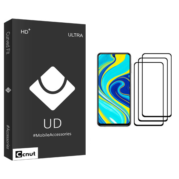 محافظ صفحه نمایش کوکونات مدل UD Black مناسب برای گوشی موبایل شیائومی Redmi Note 9S بسته سه عددی
