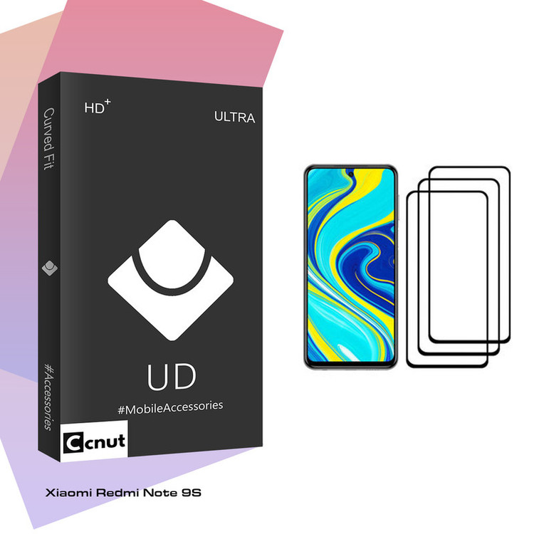 محافظ صفحه نمایش کوکونات مدل UD Black مناسب برای گوشی موبایل شیائومی Redmi Note 9S بسته سه عددی