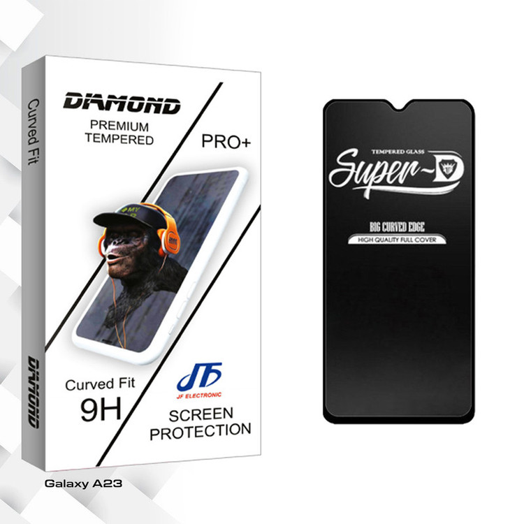 محافظ صفحه نمایش شیشه ای جی اف مدل Diamond Glass Super-D مناسب برای گوشی موبایل سامسونگ Galaxy A23