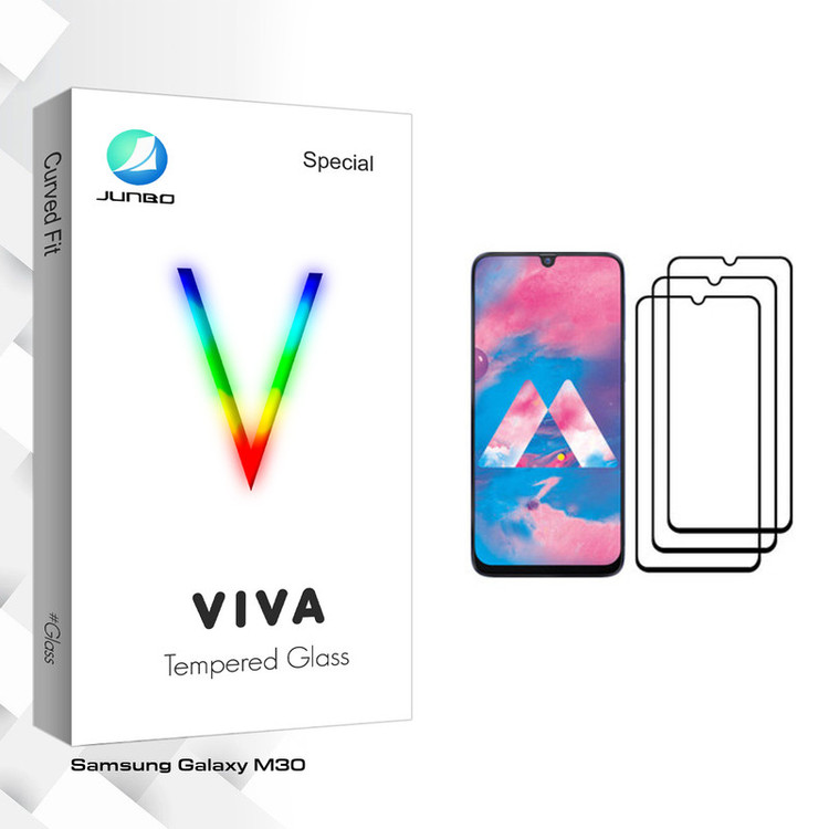 محافظ صفحه نمایش جانبو مدل Viva Glass مناسب برای گوشی موبایل سامسونگ Galaxy M30 بسته سه عددی