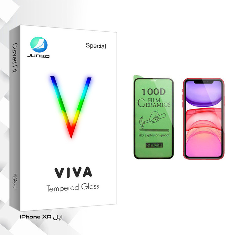 محافظ صفحه نمایش سرامیکی جانبو مدل Viva Glass مناسب برای گوشی موبایل اپل iPhone XR