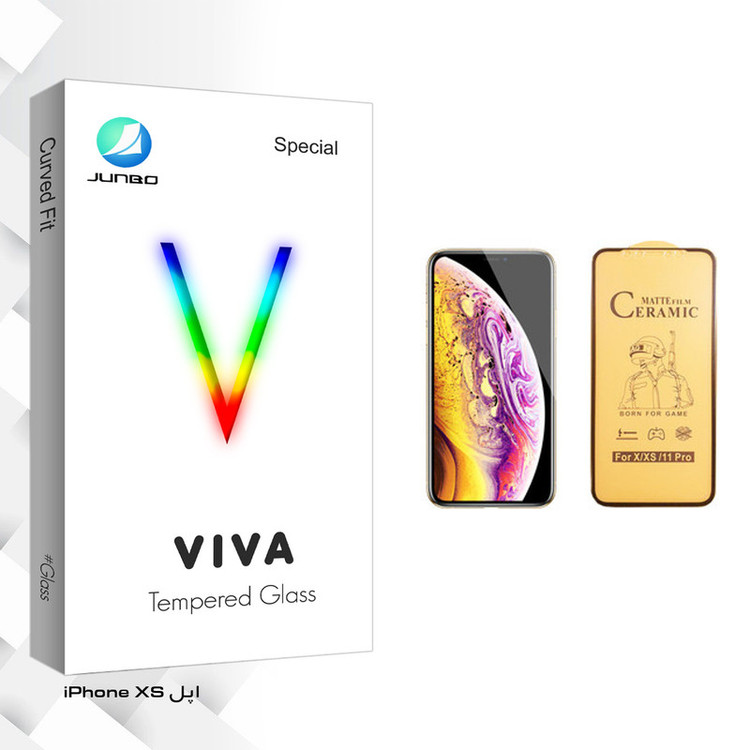 محافظ صفحه نمایش سرامیکی جانبو مدل Viva Glass مناسب برای گوشی موبایل اپل iPhone XS