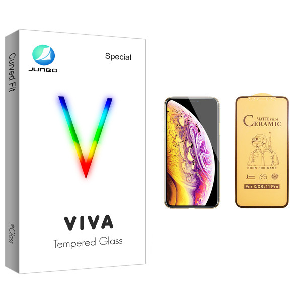 محافظ صفحه نمایش سرامیکی جانبو مدل Viva Glass مناسب برای گوشی موبایل اپل iPhone XS
