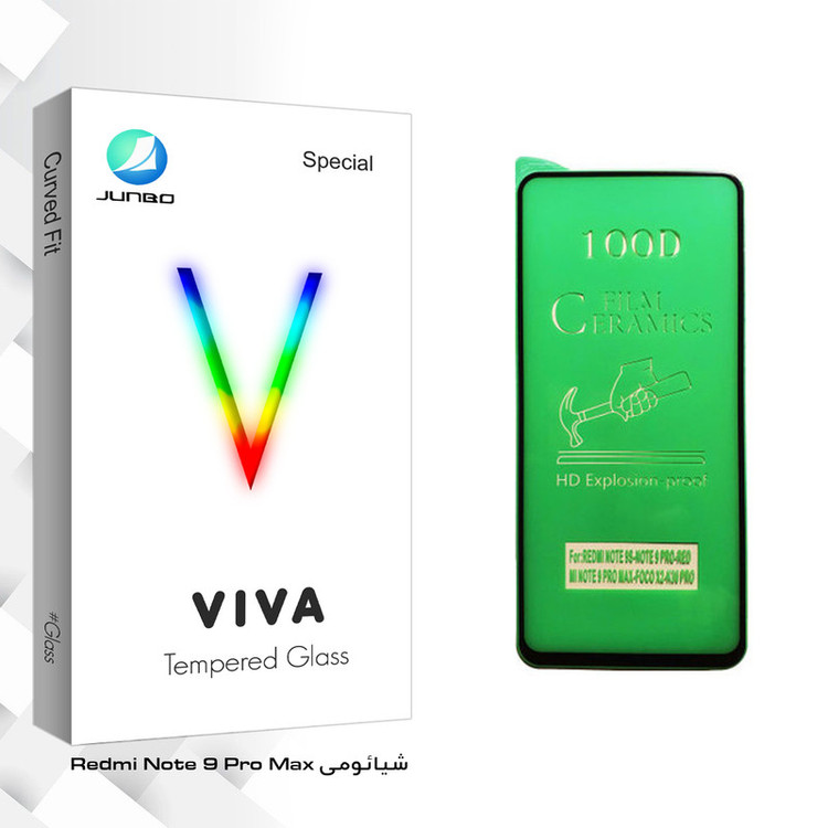 محافظ صفحه نمایش سرامیکی جانبو مدل Viva Glass مناسب برای گوشی موبایل شیائومی Redmi Note 9 Pro Max