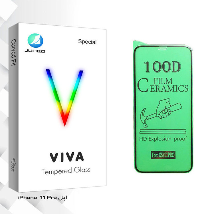 محافظ صفحه نمایش سرامیکی جانبو مدل Viva Glass مناسب برای گوشی موبایل اپل iPhone 11 Pro