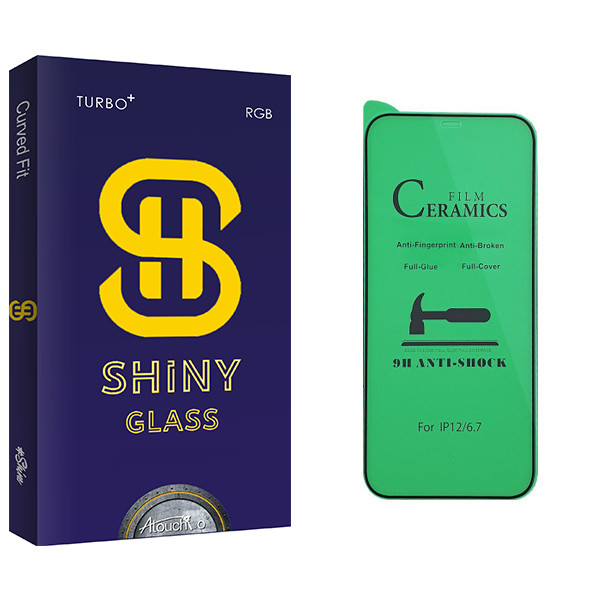 محافظ صفحه نمایش سرامیکی آتوچبو مدل Shiny Glass مناسب برای گوشی موبایل اپل iPhone 12 pro max