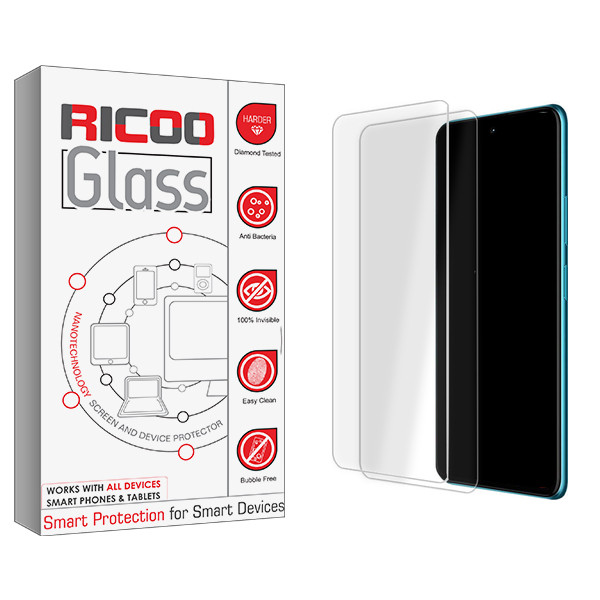 محافظ صفحه نمایش شیشه ای ریکو مدل Ricoo Glass MIX مناسب برای گوشی موبایل اوپو A93 5G \ A93s 5G بسته دو عددی