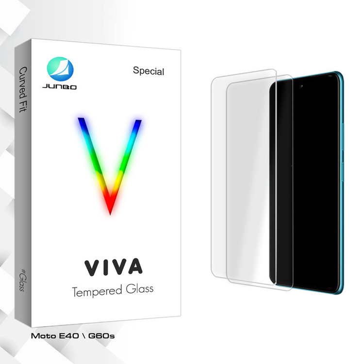 محافظ صفحه نمایش شیشه ای جانبو مدل Viva Glass MIX مناسب برای گوشی موبایل موتورولا Moto E40 \ G60s بسته دو عددی