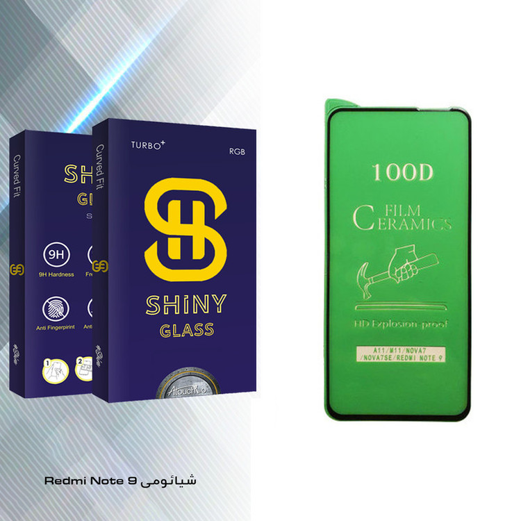 محافظ صفحه نمایش سرامیکی آتوچبو مدل Shiny Glass مناسب برای گوشی موبایل شیائومی Redmi Note 9