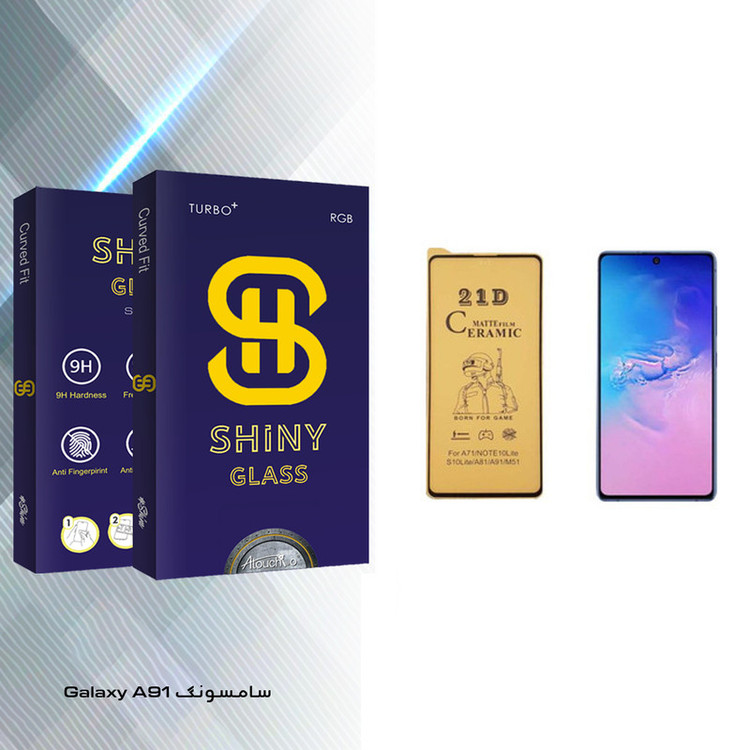 محافظ صفحه نمایش سرامیکی آتوچبو مدل Shiny Glass مناسب برای گوشی موبایل سامسونگ Galaxy A91