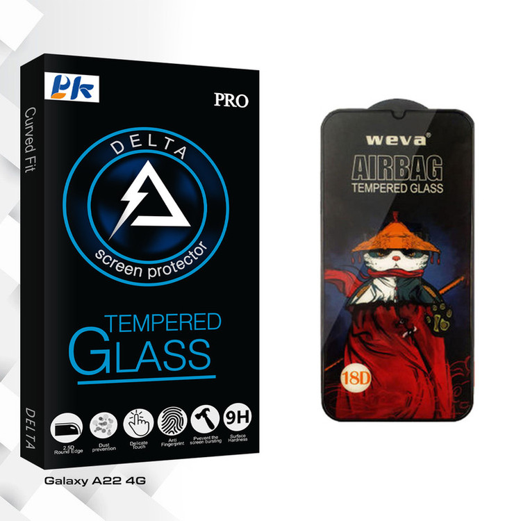 محافظ صفحه نمایش پی کی مدل Delta Glass_Airbag مناسب برای گوشی موبایل سامسونگ Galaxy A22 4G