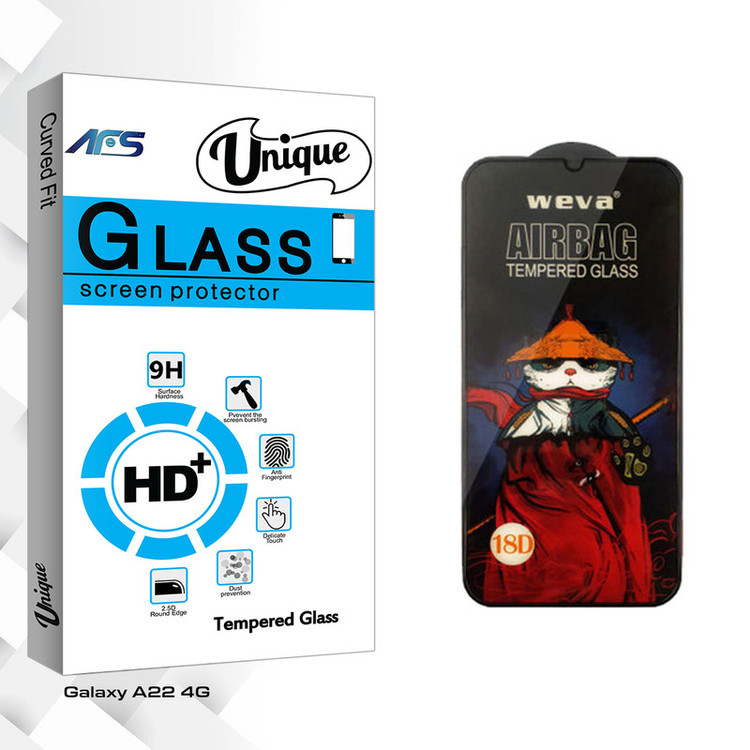 محافظ صفحه نمایش ای اف اس مدل Unique Glass_Airbag مناسب برای گوشی موبایل سامسونگ Galaxy A22 4G