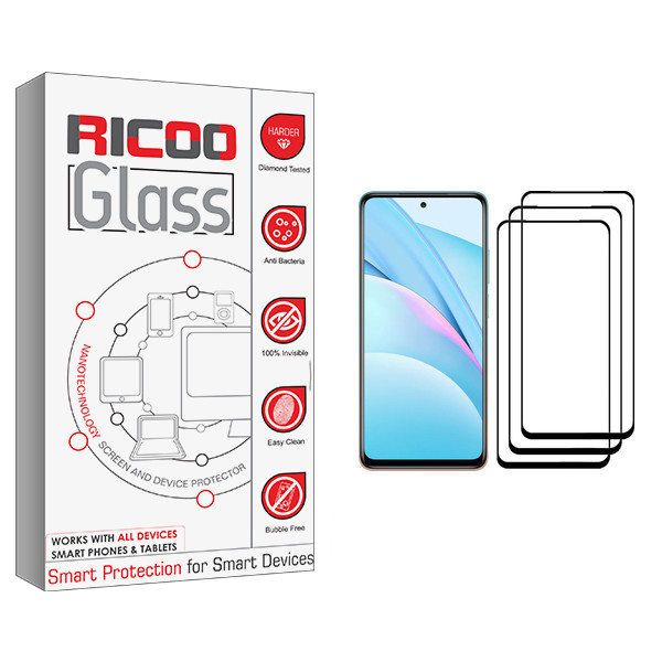 محافظ صفحه نمایش ریکوو مدل +HD مناسب برای گوشی موبایل شیائومی Mi 10T Lite 5G بسته 3 عددی