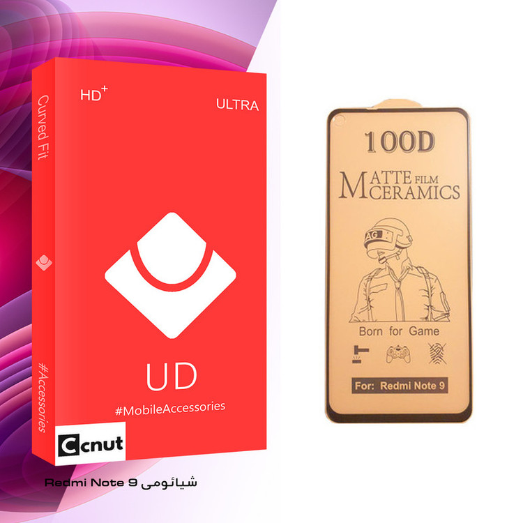 محافظ صفحه نمایش سرامیکی کوکونات مدل UD Glass مناسب برای گوشی موبایل شیائومی Redmi Note 9
