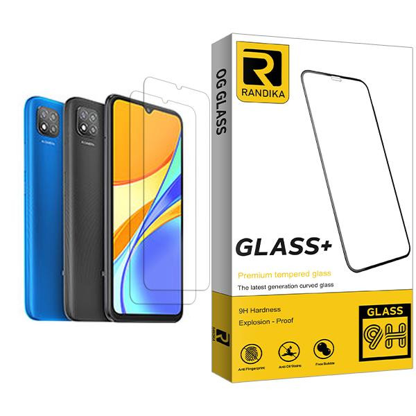 محافظ صفحه نمایش راندیکا مدل Randika Glass MIX002 مناسب برای گوشی موبایل شیائومی Redmi 9C بسته دو عددی
