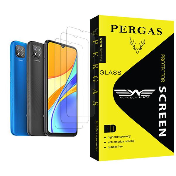 محافظ صفحه نمایش وایلی نایس مدل Pergas Glass MIX003 مناسب برای گوشی موبایل شیائومی Redmi 9C بسته سه عددی