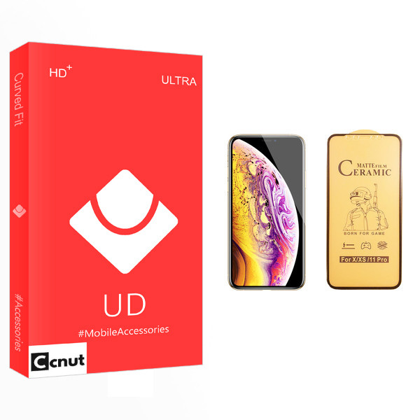 محافظ صفحه نمایش سرامیکی کوکونات مدل UD Glass مناسب برای گوشی موبایل اپل iPhone XS