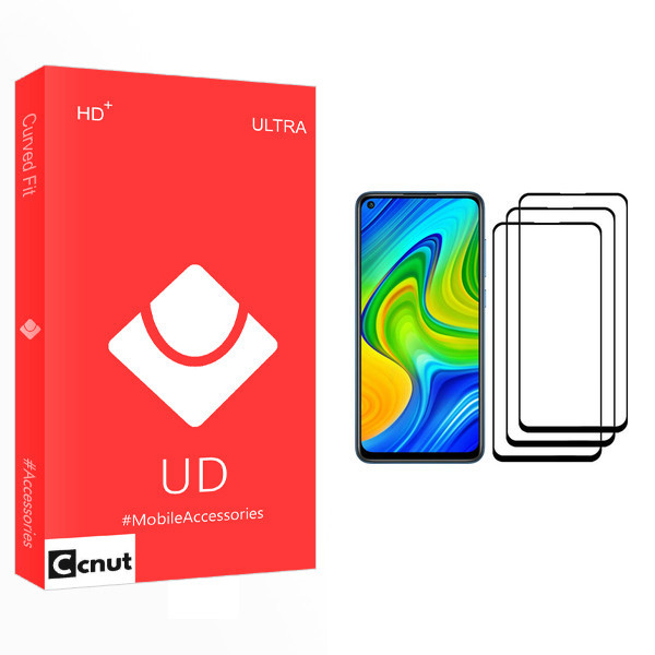 محافظ صفحه نمایش کوکونات مدل UD Glass مناسب برای گوشی موبایل شیائومی Redmi Note 9 بسته سه عددی