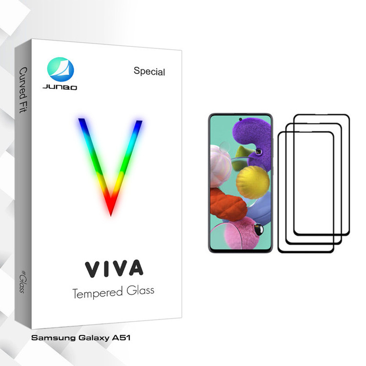 محافظ صفحه نمایش جانبو مدل Viva Glass مناسب برای گوشی موبایل سامسونگ Galaxy A51 بسته سه عددی