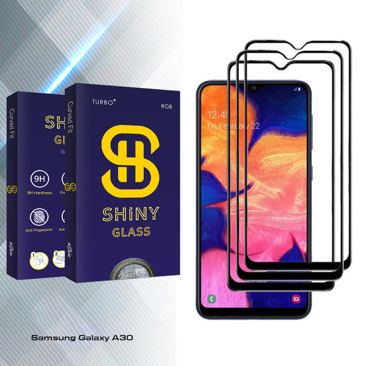 محافظ صفحه نمایش آتوچبو مدل Shiny Glass مناسب برای گوشی موبایل سامسونگ Galaxy A30 بسته سه عددی