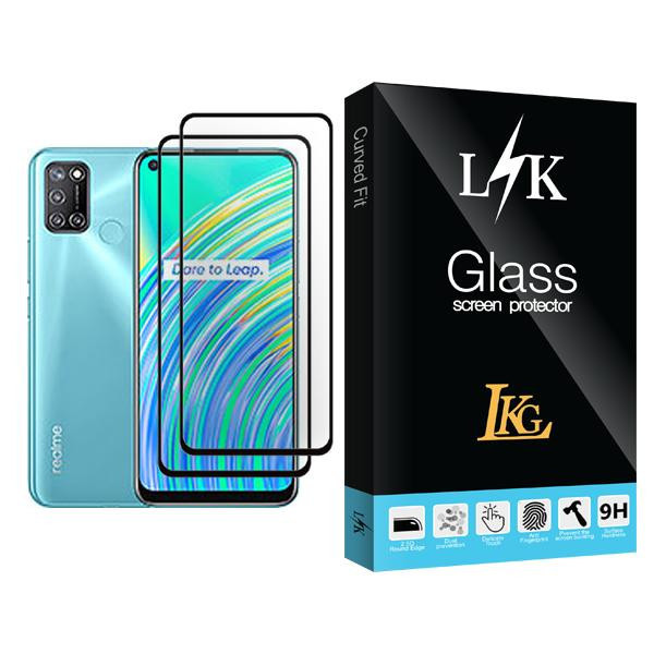 محافظ صفحه نمایش ال کا جی مدل LK Glass MIX002 مناسب برای گوشی موبایل ریلمی C17 بسته دو عددی