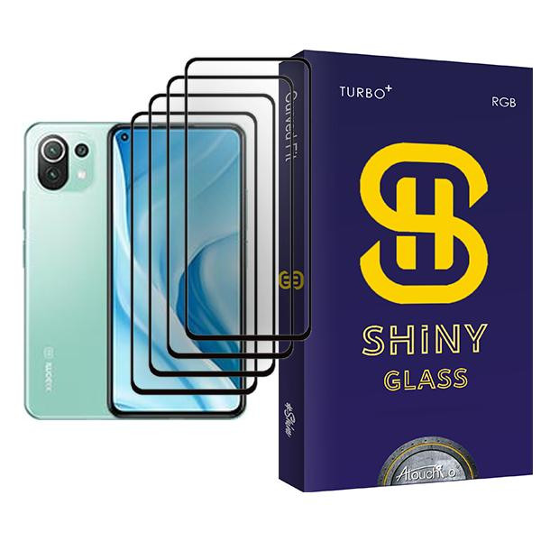 محافظ صفحه نمایش آتوچبو مدل Shiny Glass MIX004 مناسب برای گوشی موبایل شیائومی Mi 11 Lite 5G بسته چهار عددی