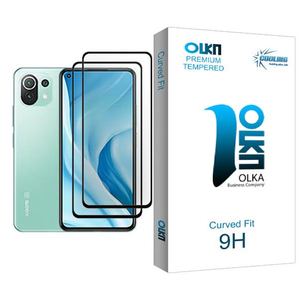 محافظ صفحه نمایش کولینگ مدل Olka Glass MIX002 مناسب برای گوشی موبایل شیائومی Mi 11 Lite 5G بسته دو عددی