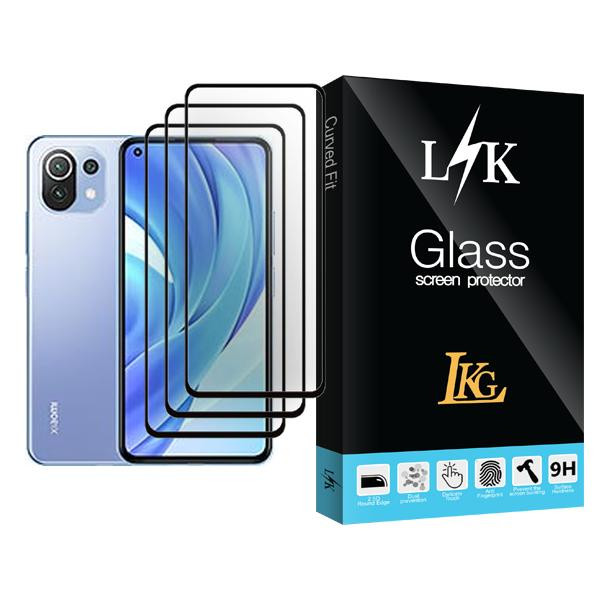 محافظ صفحه نمایش ال کا جی مدل LK Glass MIX003 مناسب برای گوشی موبایل شیائومی Mi 11 Lite بسته سه عددی