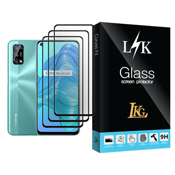 محافظ صفحه نمایش ال کا جی مدل LK Glass MIX003 مناسب برای گوشی موبایل ریلمی V5 5G بسته سه عددی