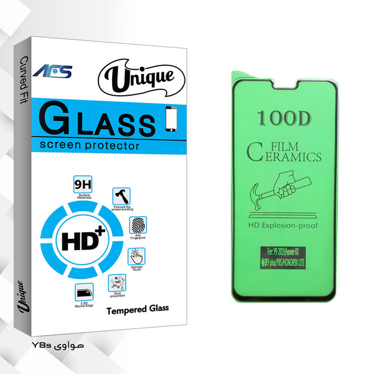 محافظ صفحه نمایش سرامیکی ای اف اس مدل Unique Glass مناسب برای گوشی موبایل هوآوی Y8s