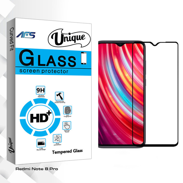 محافظ صفحه نمایش سرامیکی ای اف اس مدل Unique Glass مناسب برای گوشی موبایل شیائومی Redmi Note 8 Pro