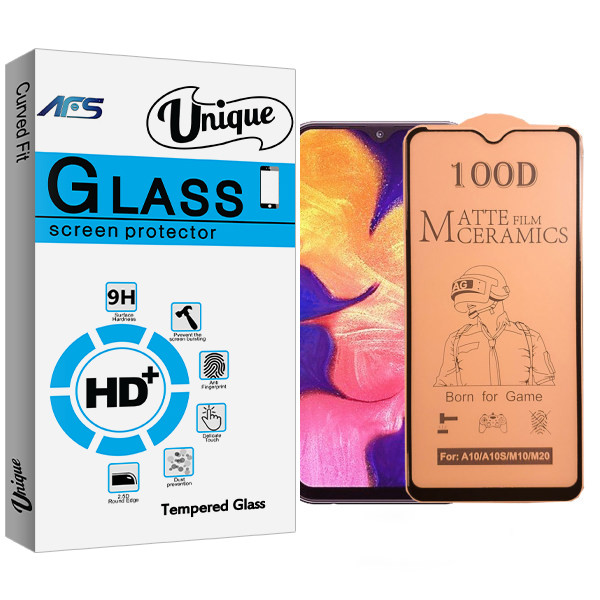 محافظ صفحه نمایش سرامیکی مات ای اف اس مدل Unique Glass مناسب برای گوشی موبایل سامسونگ galaxy A10