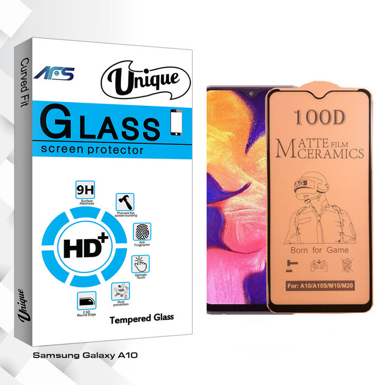 محافظ صفحه نمایش سرامیکی مات ای اف اس مدل Unique Glass مناسب برای گوشی موبایل سامسونگ galaxy A10