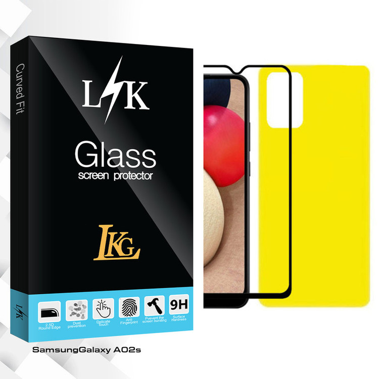 محافظ صفحه نمایش و پشت ال کا جی مدل LK Glass مناسب برای گوشی موبایل سامسونگ Galaxy A02s