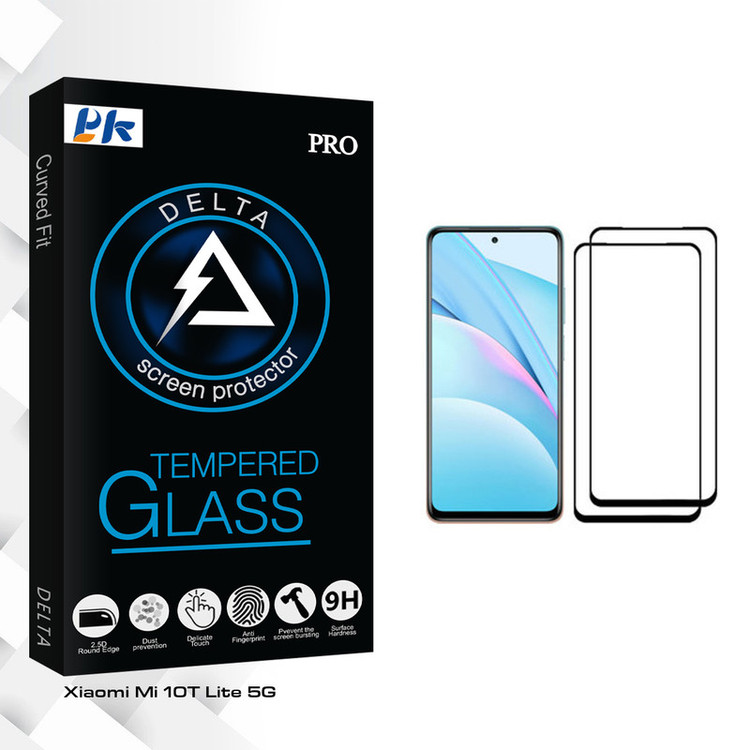 محافظ صفحه نمایش پی کی مدل Delta Glass مناسب برای گوشی موبایل شیائومی Mi 10T Lite 5G بسته دو عددی